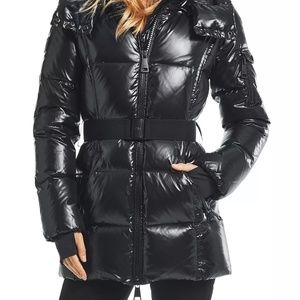 LIKE NEW! Sam. Glossy Jet Black New Soho Down Coat